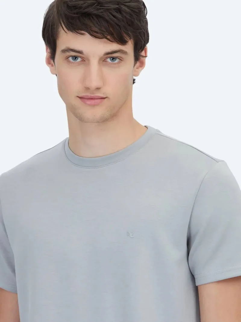 Kip Grey Plain Crew Neck T-Shirt